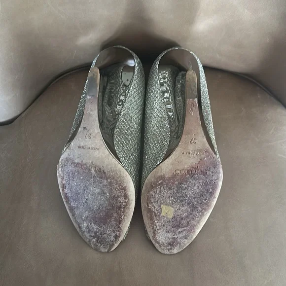 JIMMY CHOO BELLO GLITTER WEDGES - Picture 6 of 7